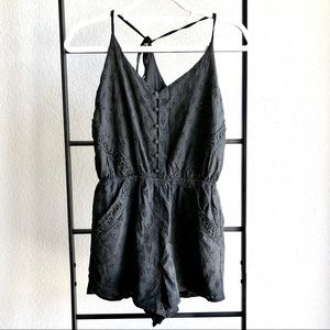 NWOT Honey Punch Black Eyelet Lace Strappy Romper